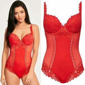 NWT lepel fiore plubge body suit red
